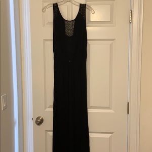 black maxi dress